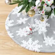 Mini Tree Skirt 36 Inches Christmas Tree Skirt Luxury Grey Plush Skirt with W...