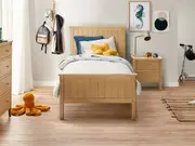 Durham Full Panel Bed Frame - King Single / Natural