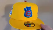 HAT CLUB EXCLUSIVE BALL PARK SNACKS CHICAGO CUBS 1990 ASG FITTED HAT 7 1/2