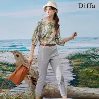 在飛比找momo購物網優惠-【Diffa】褲口開衩長褲-女