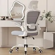 Mimoglad Office Chair, High Back Ergonomic Desk Chair with Adjustable Lumbar Support and Headrest, Swivel Task Chair with flip-up Armrests for Guitar Playing, BIFMA Passed