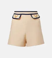 [Valentino] Valentino Crêpe Couture shorts AU 12 beige