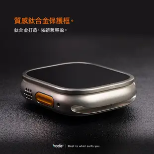 HODA 高透光 保護貼 玻璃貼 + 鈦合金 保護框 外框 Apple Watch Ultra 49 49mm