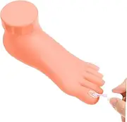 Healeved French Tip Nails Manicure Training Model Nail Art Foot Model Short Press on Nails Practice