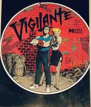 Vigilante 1988 Original Data East Arcade Cabinet Plexiglass Sign Marquee