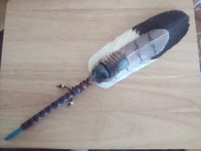 Native American Smudge Fan by Robert Crying Red Bear