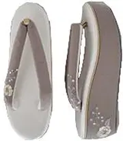 [アンドウ] Ando NO.260 Women's Sandals with Mountain Tea Flower Embroidery