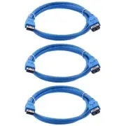 PACK of 3 USB Superspeed 3.0 Extension Cable A to A M/F 3 FT any Type A Cable