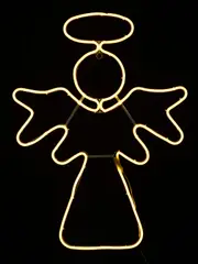 Warm White LED Nativity Angel Neon Rope Light Silhouette - 82cm