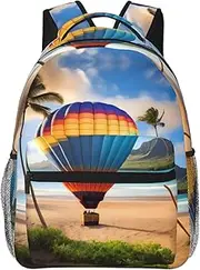 [CHRYSM] Backpack For Girls Boys Teens Schoolbag,Bookbag,Light Coloured Floral Daypack For High School,College,Travel,Work