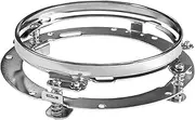 7 Inch Black/Chrome Round Headlight Adapter Mounting Ring Bracket Fit For Touring Softail FLD(Sliver)