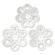 19Pcs Coffee Decorating Stencils Latte Art Mold Drawing Template Cake DIY Tools