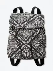 VICTORIAS SECRET PINK MINI BACKPACK BLACK WHITE PAISLEY NWT Free Shipping