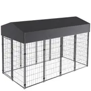 Giant Dog Kennel Dog Crate Cage Yard Animal Pet Enclosure Playpen WaterproofRoof