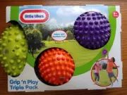 Little Tikes Grip n' Play 3 Pack Inflatable Sensory Balls Kids Toddlers