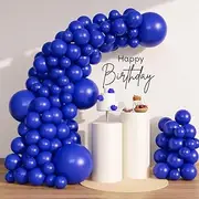 [Beaumode] Assorted Latex Balloons 125pcs Different Sizes 18 12 10 5 Inch Balloon Kit for Birthday Party Graduation Baby Shower Wedding Bridal Shower Balloon Arch Garland Decoration (Royal Blue)
