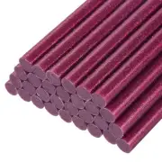 30pcs Mini Hot Glue Gun Sticks 4" x 0.43" for Glue Gun, Glitter Rose Red