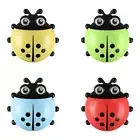 Kitchen Bathroom With Suction Cup Ladybug Shaped Toothbrush Toothpaste Holder