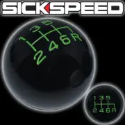 BLACK/GREEN VINTAGE SHIFT KNOB 6 SPEED SHORT THROW SHIFTER SELECTOR 10X1.5 K12 (for: Honda)