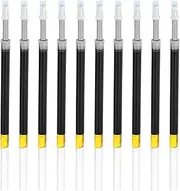 uxcell 110mm Gel Pen Refills, 100 Pieces 0.5mm Fine Tip Black Gel Ink Ballpoint Pen Refill for Retractable Pens Office Supplies, Transparent Rod