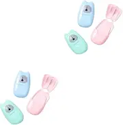 FOMIYES 2sets Portable Travel Slice Sheets Cleaning Boxes for Petals Foaming Paper Flakes Scented Storage Box for Outdoor Indoor Bath Hand Wash 3boxes*2