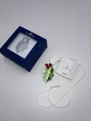 Swarovski Holly Leaf Holiday Christmas Crystal Ornament 870001 NOB