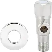 G1/2 Inch Brushed Stainless Steel Angle Valve Tap Toilet Water Shut-off Valve for Home Bathroom Water Heater
