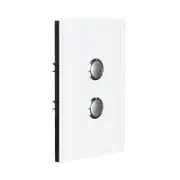 CLIPSAL SATURN 4062PBL-PW - 2 Gang Pushbutton LED Switch - Pure White