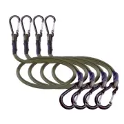 Bungee Cords with Carabiner Hooks Camo Green 20 inch 4 Pcs