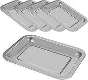 5 Pack Surgical Tray, Stainless Steel Medical Tray Dental Procedure Lab Instruments, Tattoo Tool Bathroom Organizer (10.43'' x 7.67'')