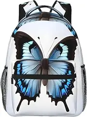 [PIXOLE] Blue Musical Notes print Shoulders Book Bag,School Travel Backpack.Back to School Gift Casual Travel Bag Men Women