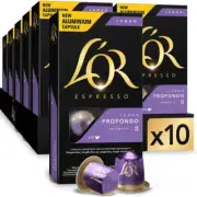 NEW 100x L'Or Espresso Coffee Pods Profondo 8 Nespresso Machines Compatible