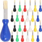24Pcs Paint Brushes for Kids, Washable Toddler Paint Brush Large Chubby Paint Brushes Jumbo Preschool Toddler Tempera Brushes for Kids Painting Poster