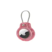 For Apple AirTag Case Protective Secure Holder with Wire Cable-Pink