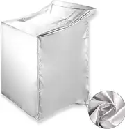 Washer and Dryer Covers,Heavy Duty Washing Machine Cover, 29" W x 28" D x 43" H,for Top Load & Front Loader Laundry, Outside Protection (White)