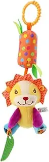 HONITANO 3pcs Cartoon Animal Bedside Rotating Bells for Boy Girl Rattle for Developing Tactile Senses and Eye Coordination Lion Dog Owl for Strollers and Cots