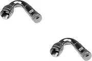 Gatuida 2pcs 45 45 Degree Angled Car Bike Extension Adapter Universal Stem Adapter Metal Cap for Inflation/deflation Easy Install