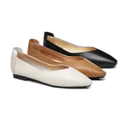 TARRAMARRA® Pointed Toe Leather Ballet Flats Women Everly