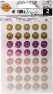 My Prima Planner Hole Reinforcers 3.5"X5.25" 2/Pkg-Foil, 592424