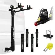 2/3/4 Bike Rack Hitch Mount Bicycle Carrier W/Anti-Rattle Hitch-Tightener