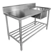 Mixrite Sink Bench With Splashback Center W1500 X D600 X H900 Ss1615C