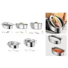 Oval Fish Steamer with Lid Kitchen Tool Stockpot for Cornbread Eggs Potatoes