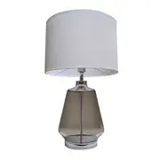 Harp Smoke White Ombre Glass Table Lamp