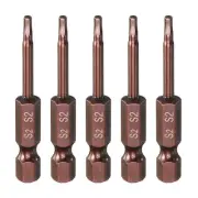5pcs 2mm Metric Hex Head Wrench Drill Bit 2" Length Magnetic Screwdriver Bits