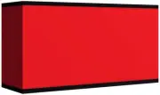 Rectangular Print Lamp Shade All Red Large 8/17x8/17x10 Spider Harp and Finial