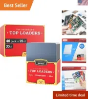 Durable Hard Plastic 3x4 Inch Top Loaders - 1000 Count Card Sleek Protectors