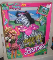 #7739 NRFB Vintage Mattel Animal Lovin Barbie Zizi Zebra