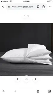 Three Geese Adjustable 3-layer Pillow Goose Feathers