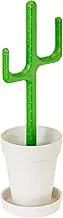 Vigar Cactus Toilet Brush Set, Toilet Brush and Holder Set with Cactus-Shaped Handle, Planter Base and Saucer for Bathroom, Home Cleaning Essentials
