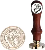 Lion Wax Seal Stamp, Lion Head Sealing Wax Stamp Kit Lion Wax Stamp Personali...